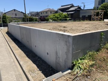（完）名古屋市港区Ｉ様の擁壁工事が完成しました。解体後　宅地造成　名古屋エリア　日本造成